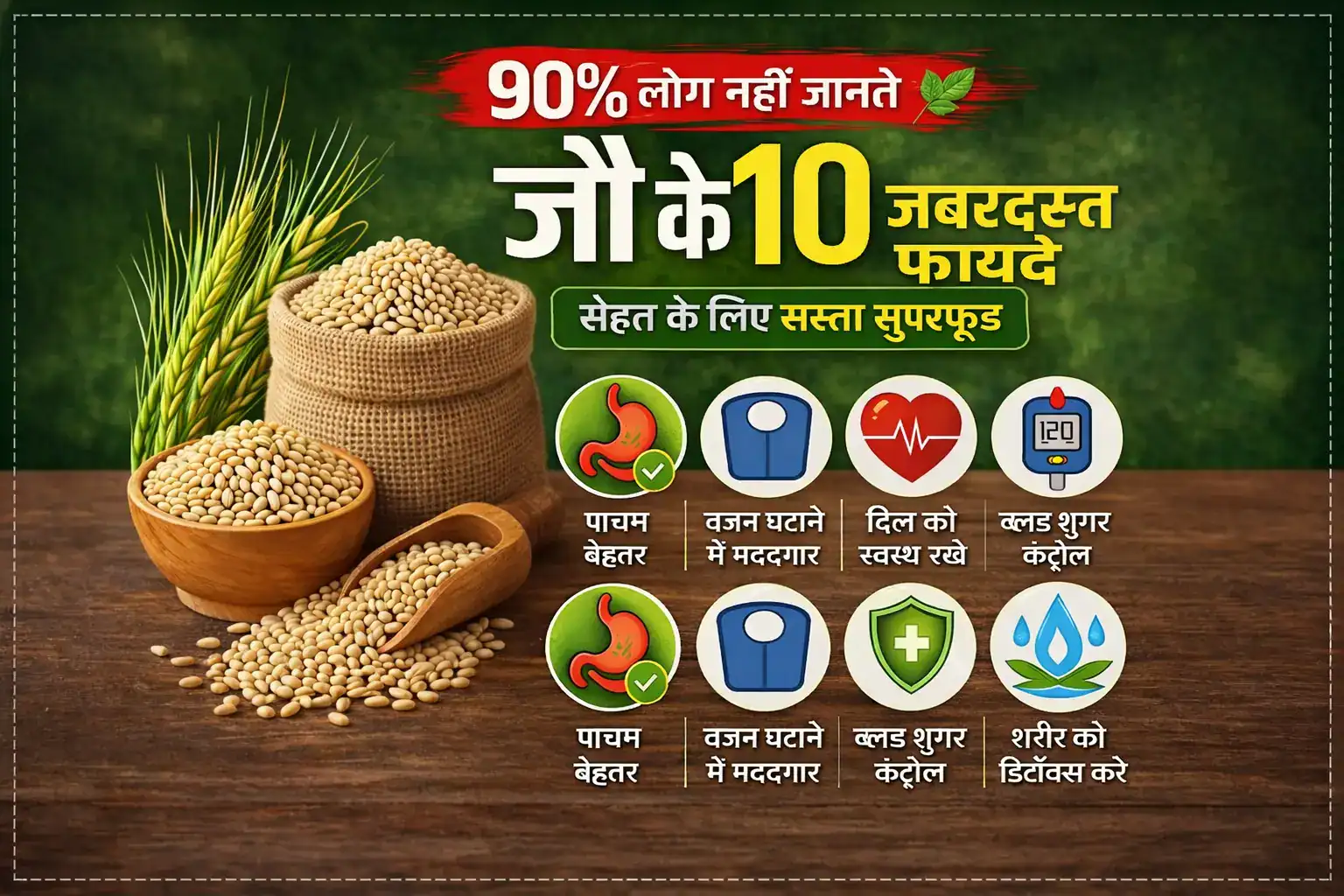 Barley Benefits in Hindi: जौ खाने के 10 जबरदस्त फायदे, जानिए क्यों है यह सेहत का खजाना